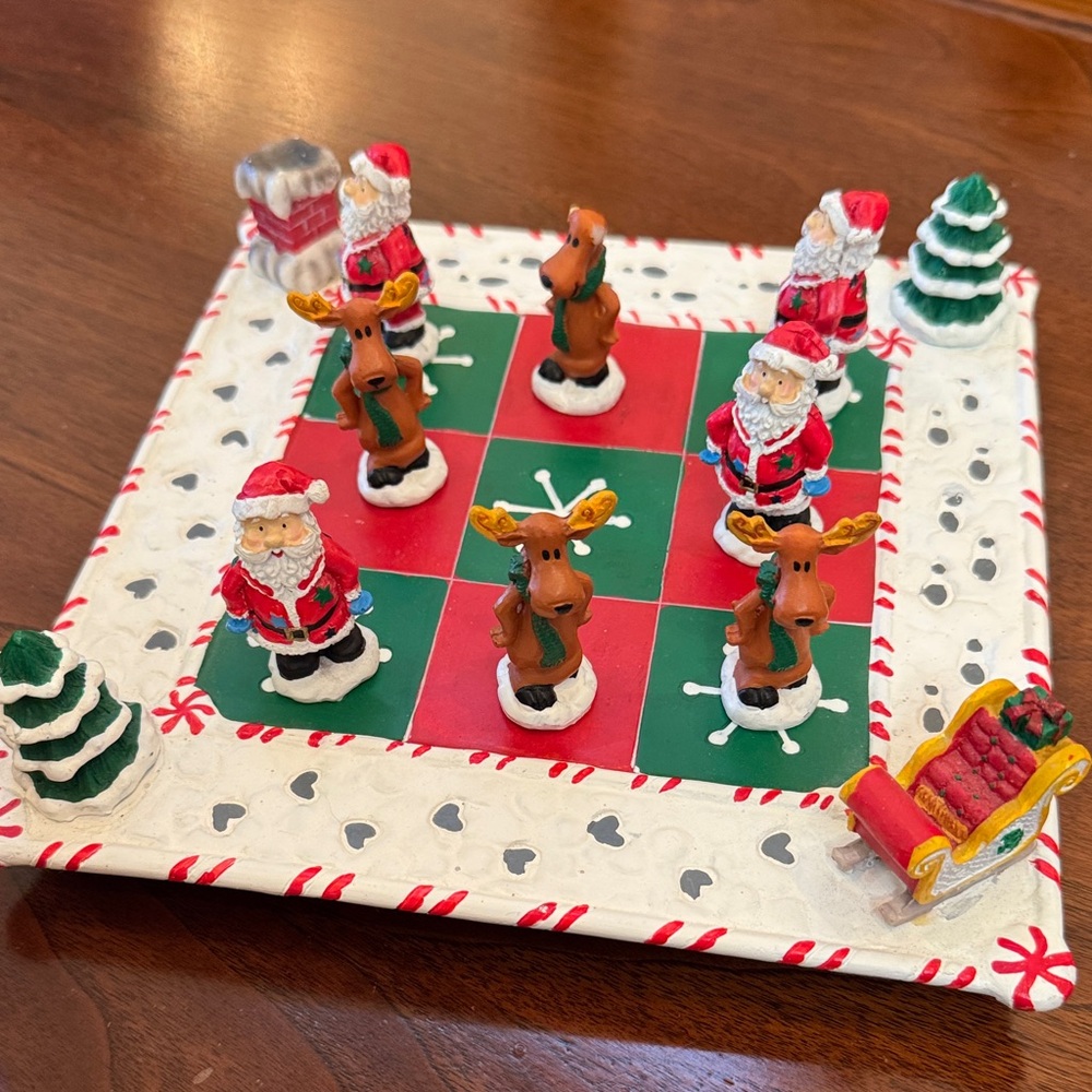 Festive Christmas Tic-Tac-Toe Game Set